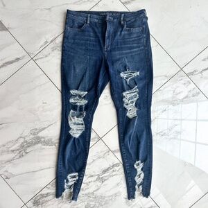 AE Next Level Ripped Super Hi Rise High Waisted Jegging 16 Long